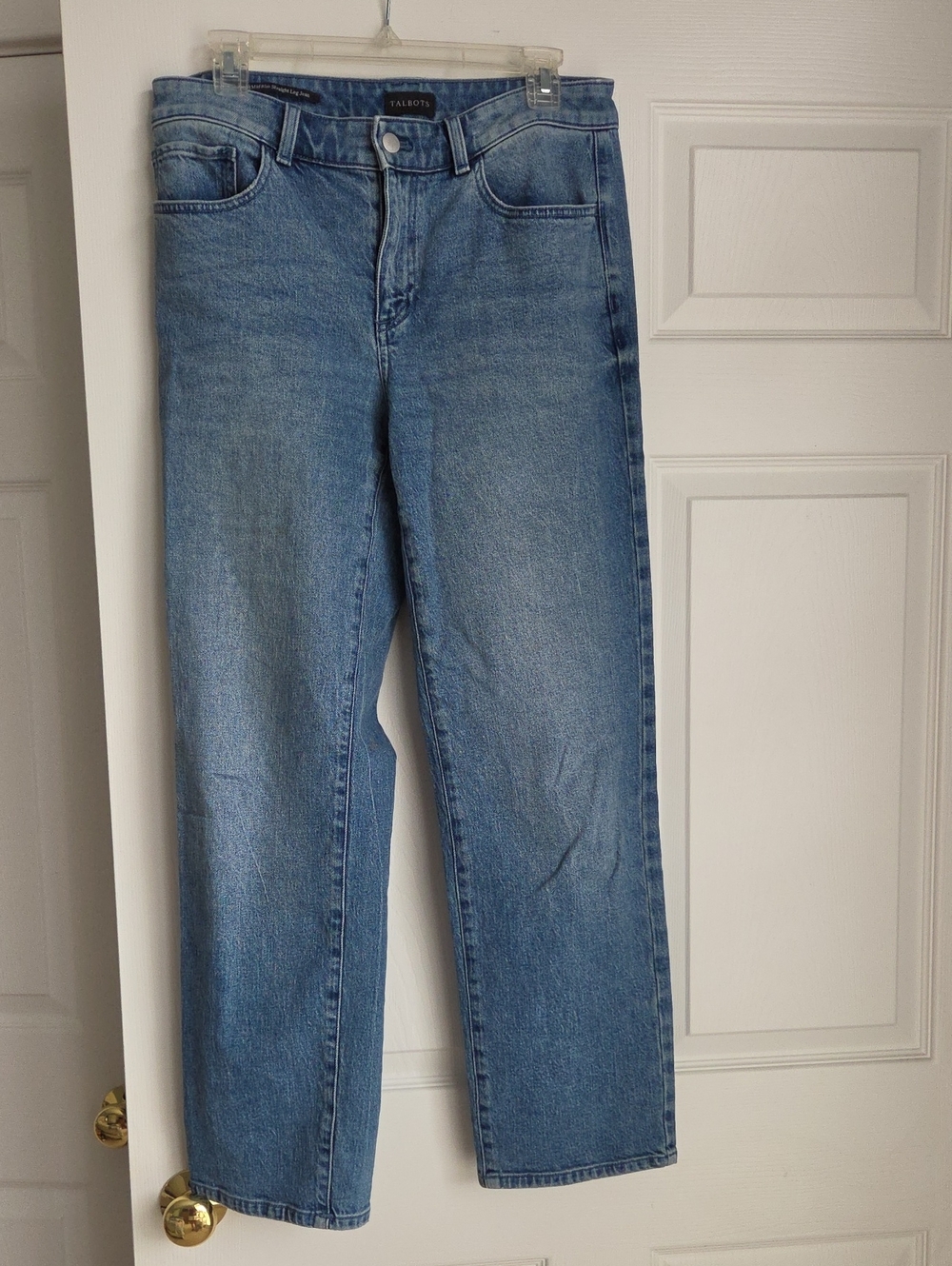 Talbots Women's Straight Jeans in Light Blue Denim